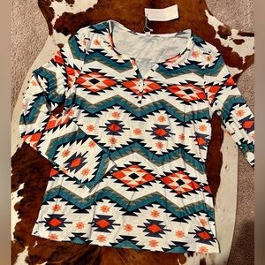 Aztec Patterned Women's Top